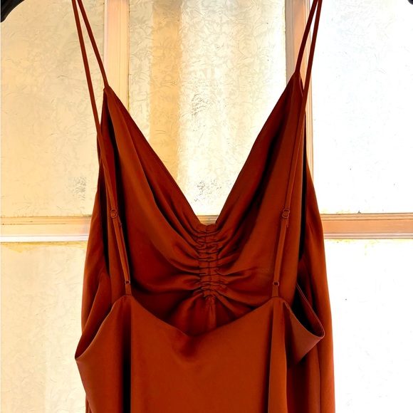ALL SAINTS bronze midi slip dress - Picture 2 of 4